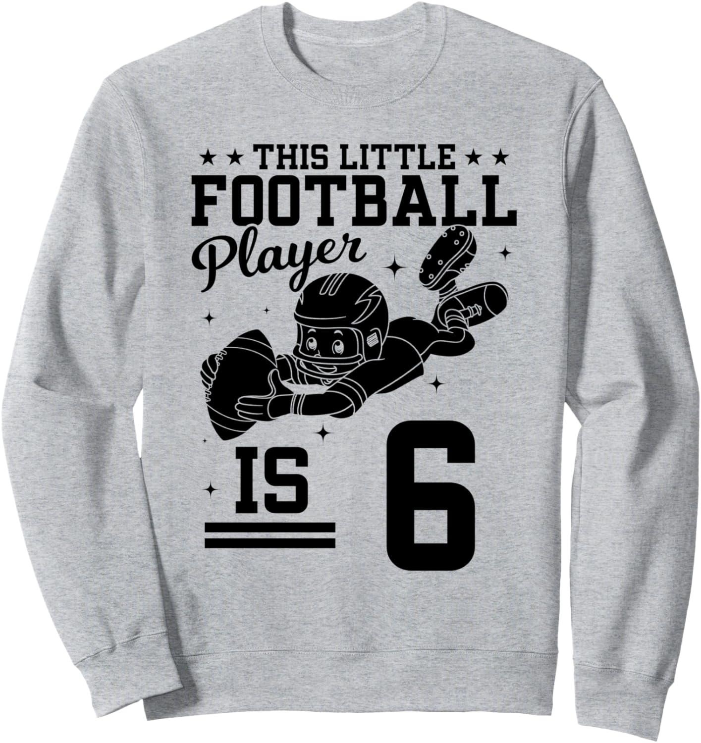 

Футболка для 6-летнего футболиста - футболка на 6-й день рождения 6Th Birthday Party Football Player, серый