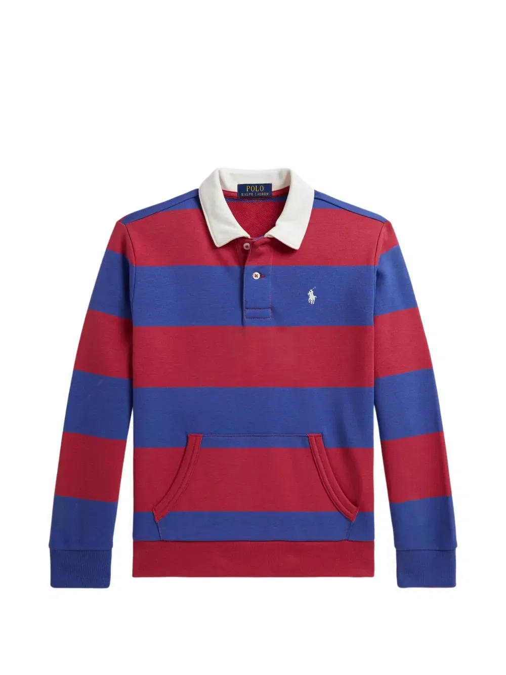 Полосатая рубашка поло с длинными рукавами Polo Ralph Lauren Kids, красный
