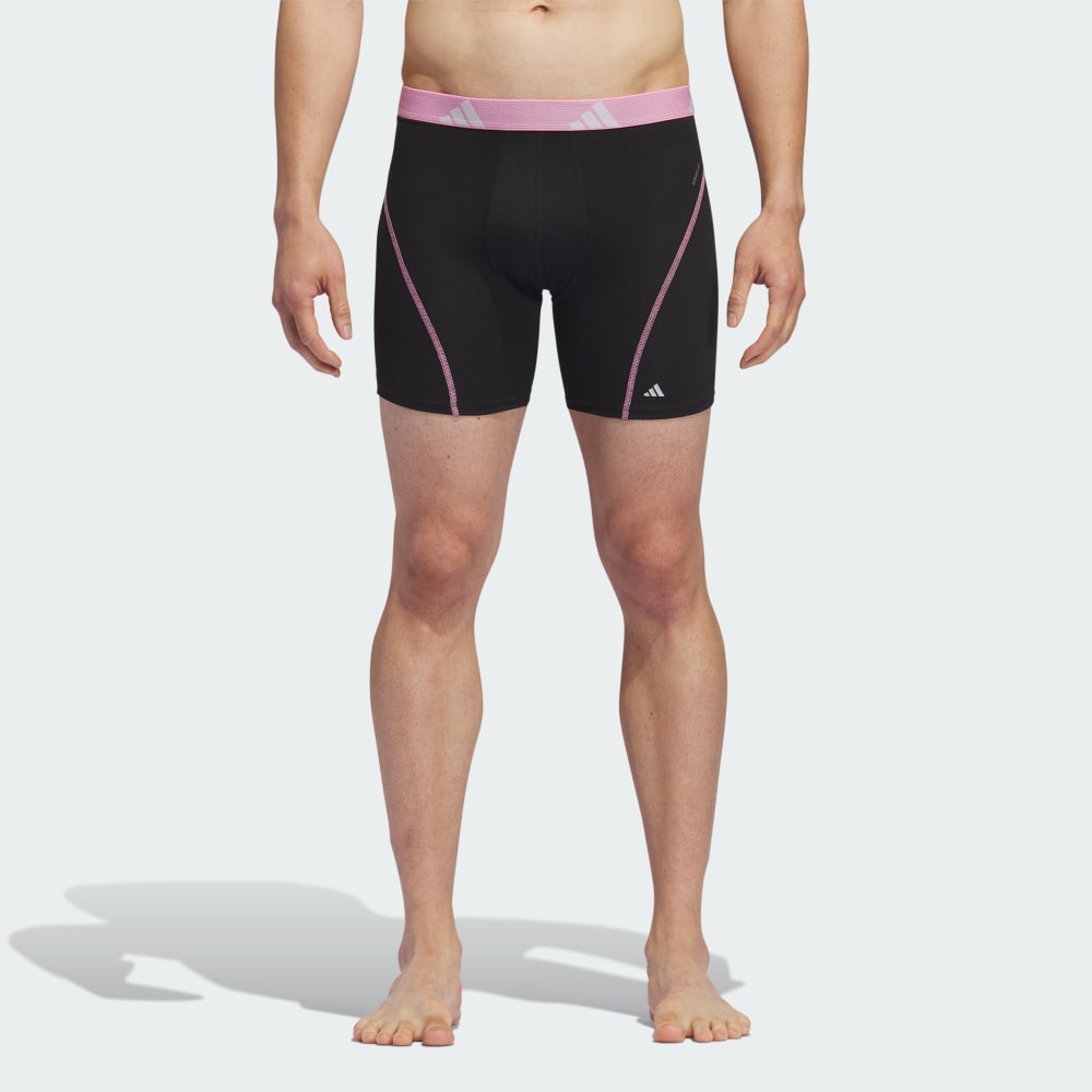 

Боксеры Adidas Performance Mesh Graphic Boxer Briefs 3-Pack, цвет Black/Bliss Pink/Semi Blue Burst