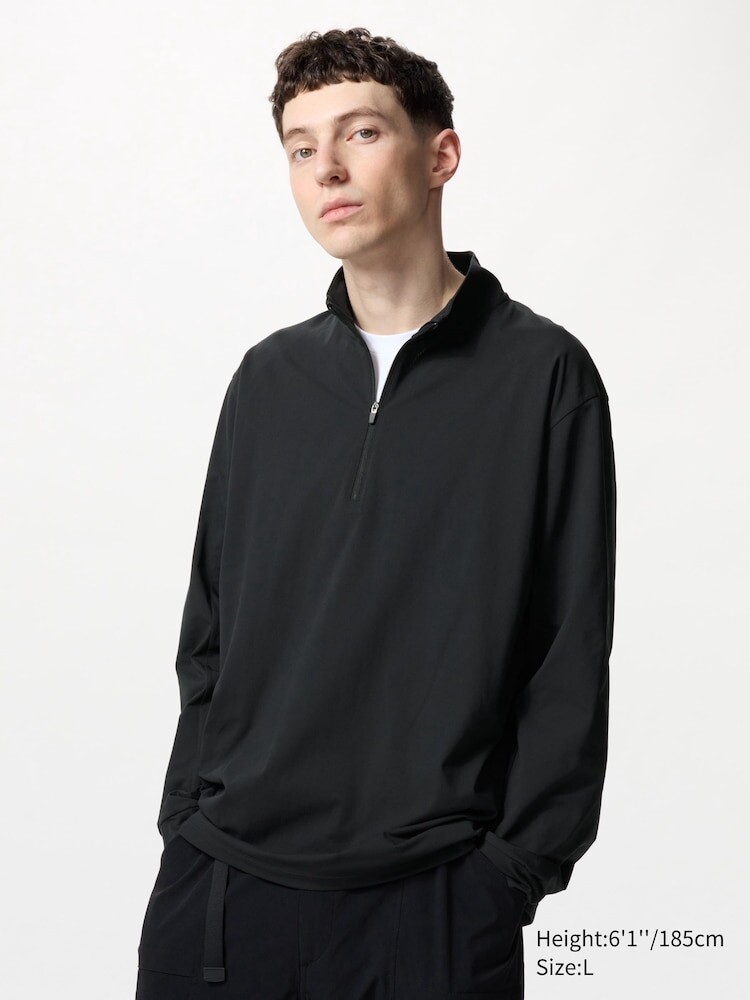 

Лонгслив dry-ex с защитой от ультрафиолета Uniqlo, цвет 09 черный