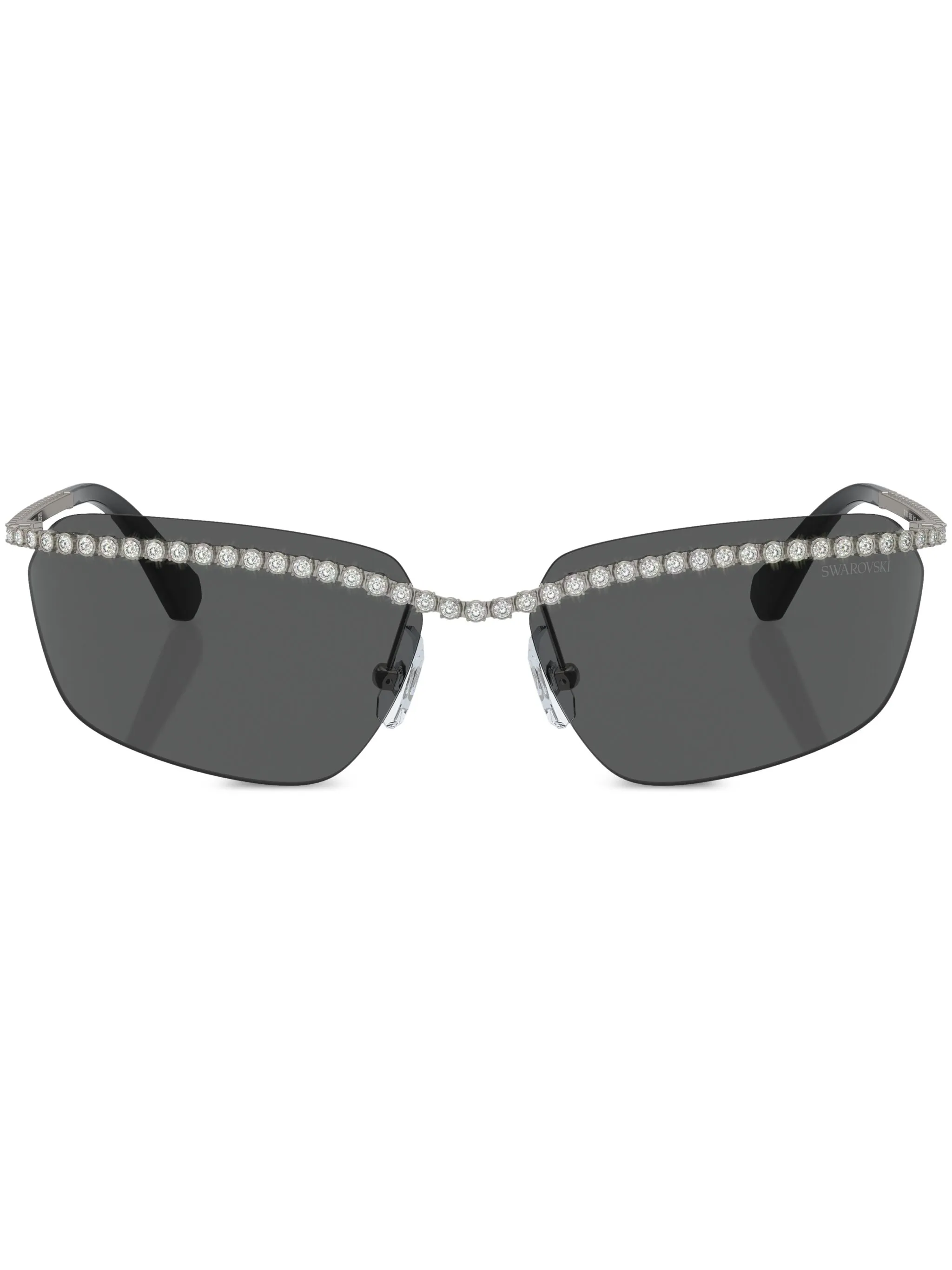 

Солнцезащитные очки в прямоугольной оправе Swarovski Eyewear, серый