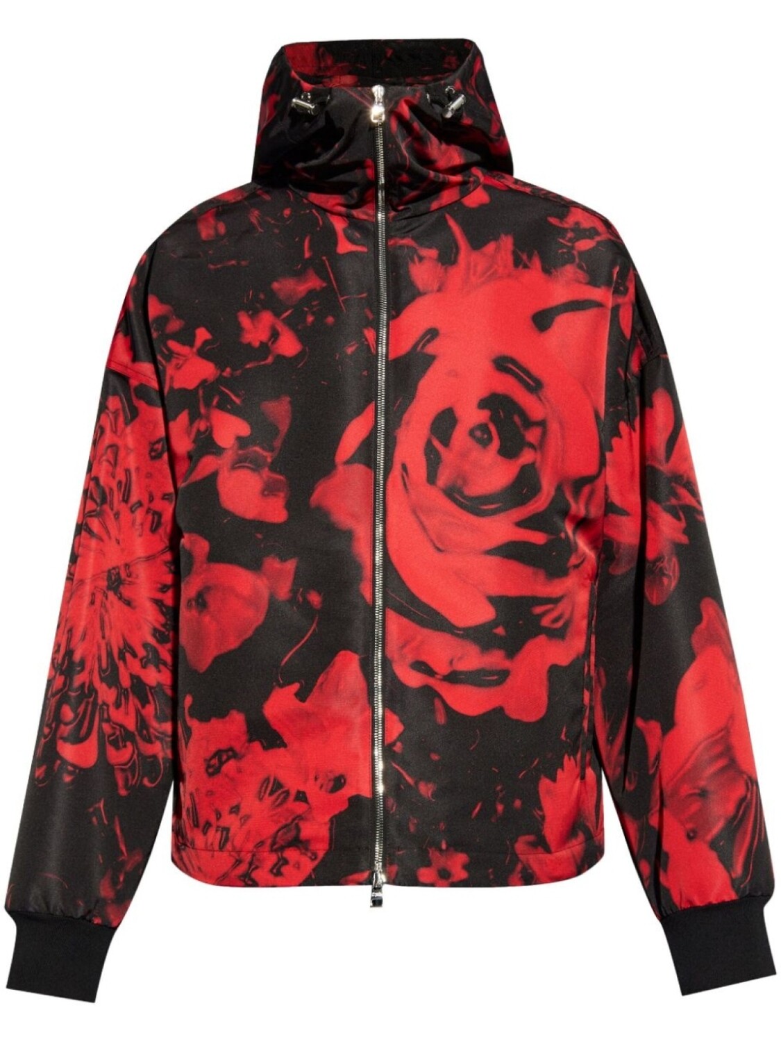 

Куртка с капюшоном и принтом Wax Flower Alexander McQueen, черный