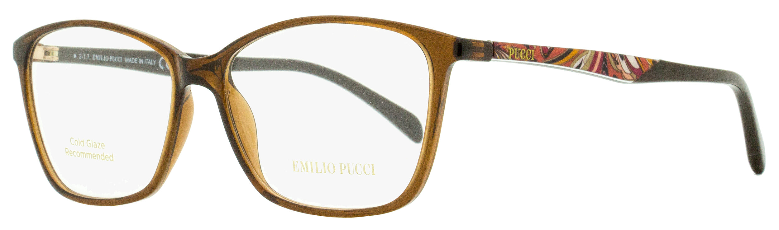 

Женские прямоугольные очки Emilio Pucci EP5009 048 коричневые 54 мм