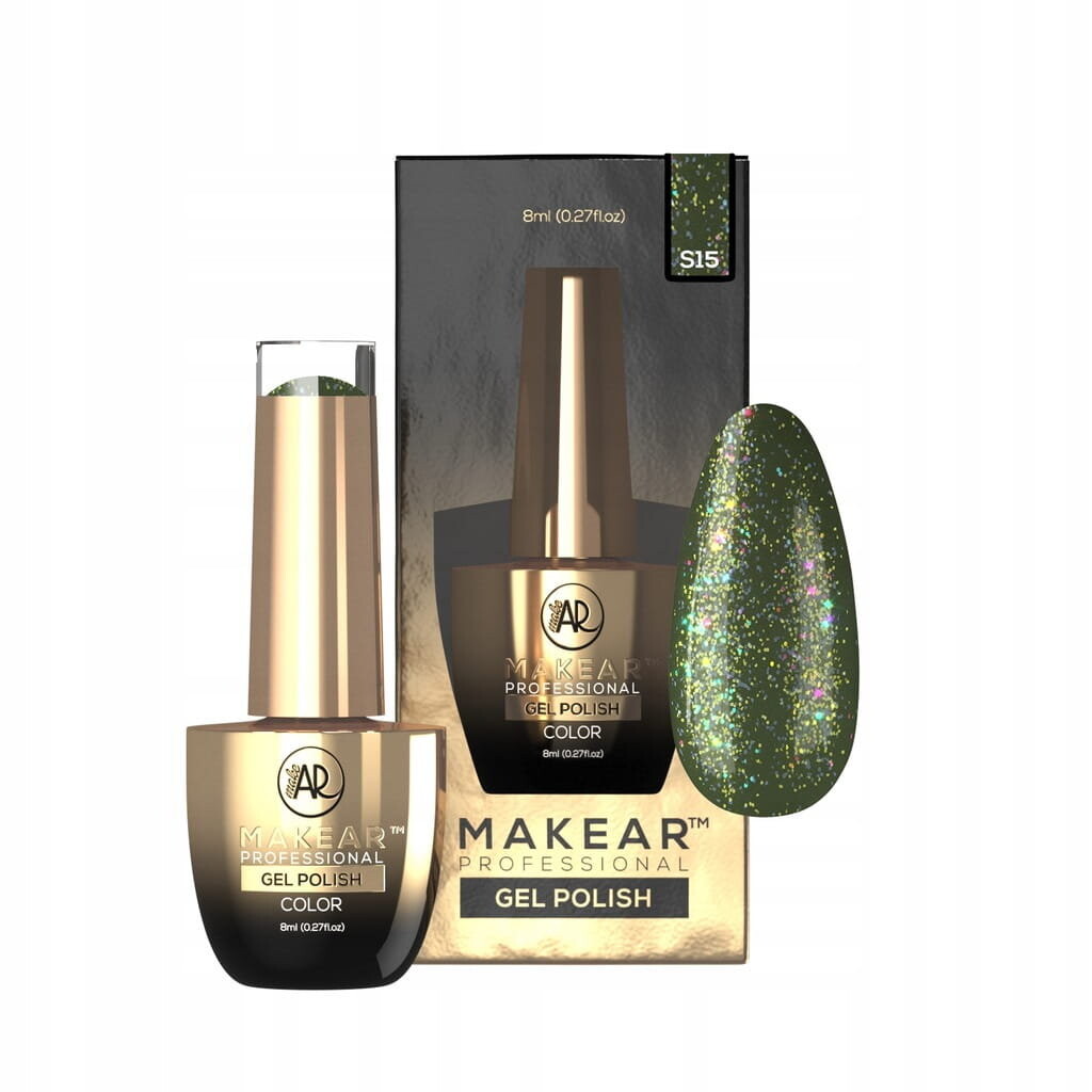 

Makear House of Magic S15 Glitterin - красочный гибридный лак 8 мл