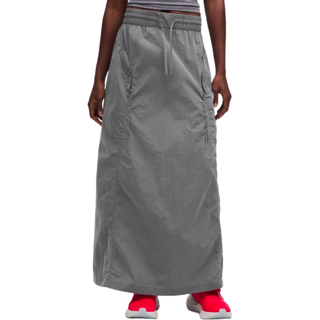 

SLNSH Плетеная повседневная длинная юбка Women's Lululemon, серый