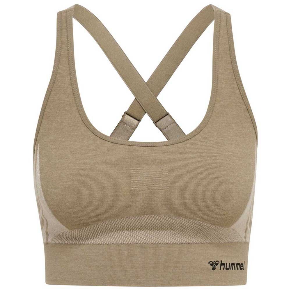 

Бесшовный спортивный топ Hummel Cleaa, бежевый