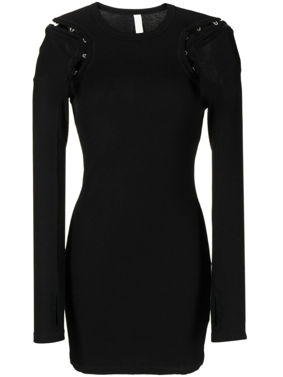 

Dion Lee платье мини в рубчик, черный