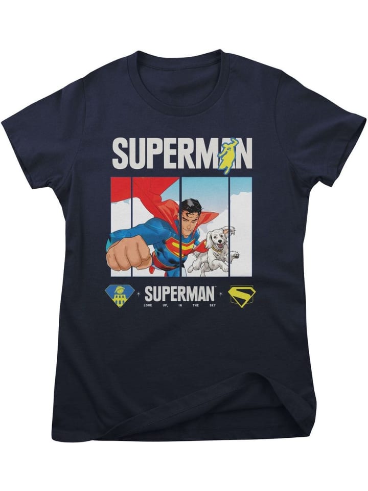 

Футболка Superman Look Up Girly Tee синего цвета Superman, Синий, Футболка Superman Look Up Girly Tee синего цвета Superman