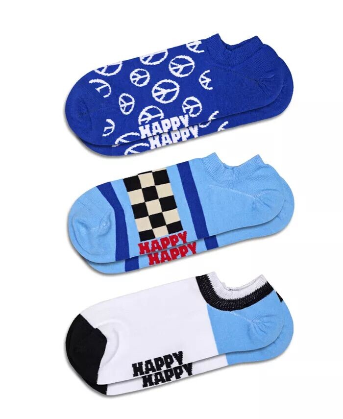 

Комплект из 3 носков Peace No Show Happy Socks, синий