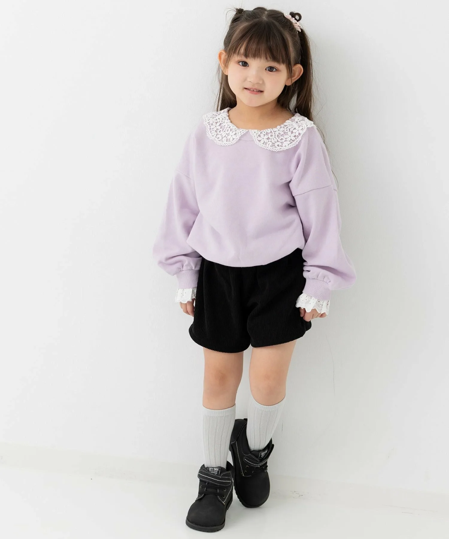 Толстовка на флисовой подкладке с кружевным воротником и манжетами. Chil2, Lavender — фото 2