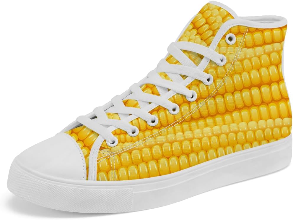 

Кеды Chebing Corn высокие на шнуровке из холщовой ткани, повседневная обувь для мужчин и женщин, желтый