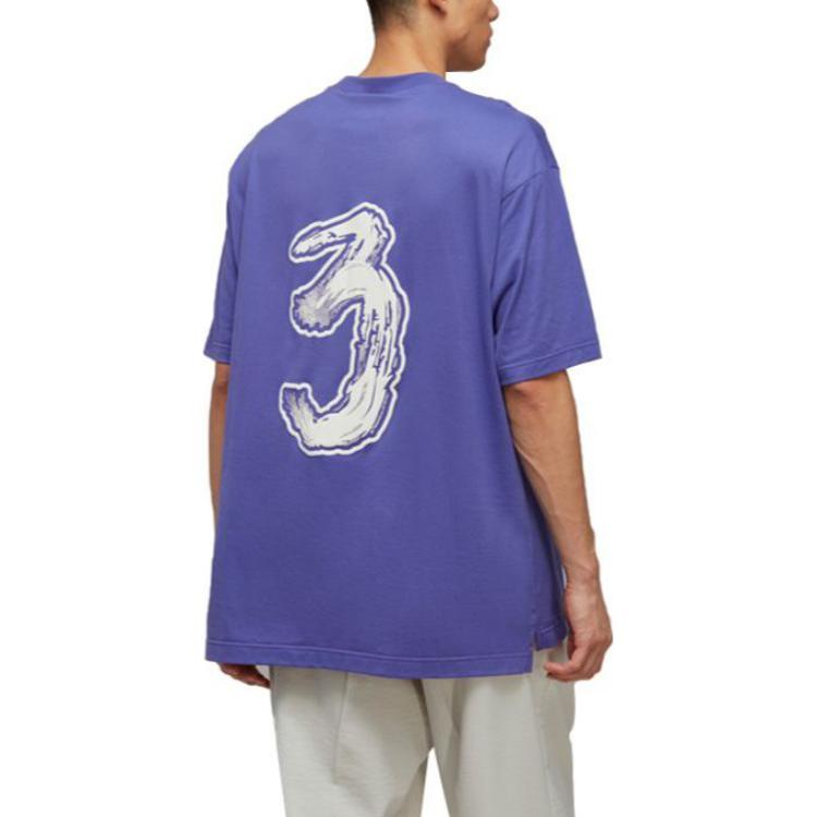 Футболка Y 3 Logo print Cotton Y-3, фиолетовый — фото 4