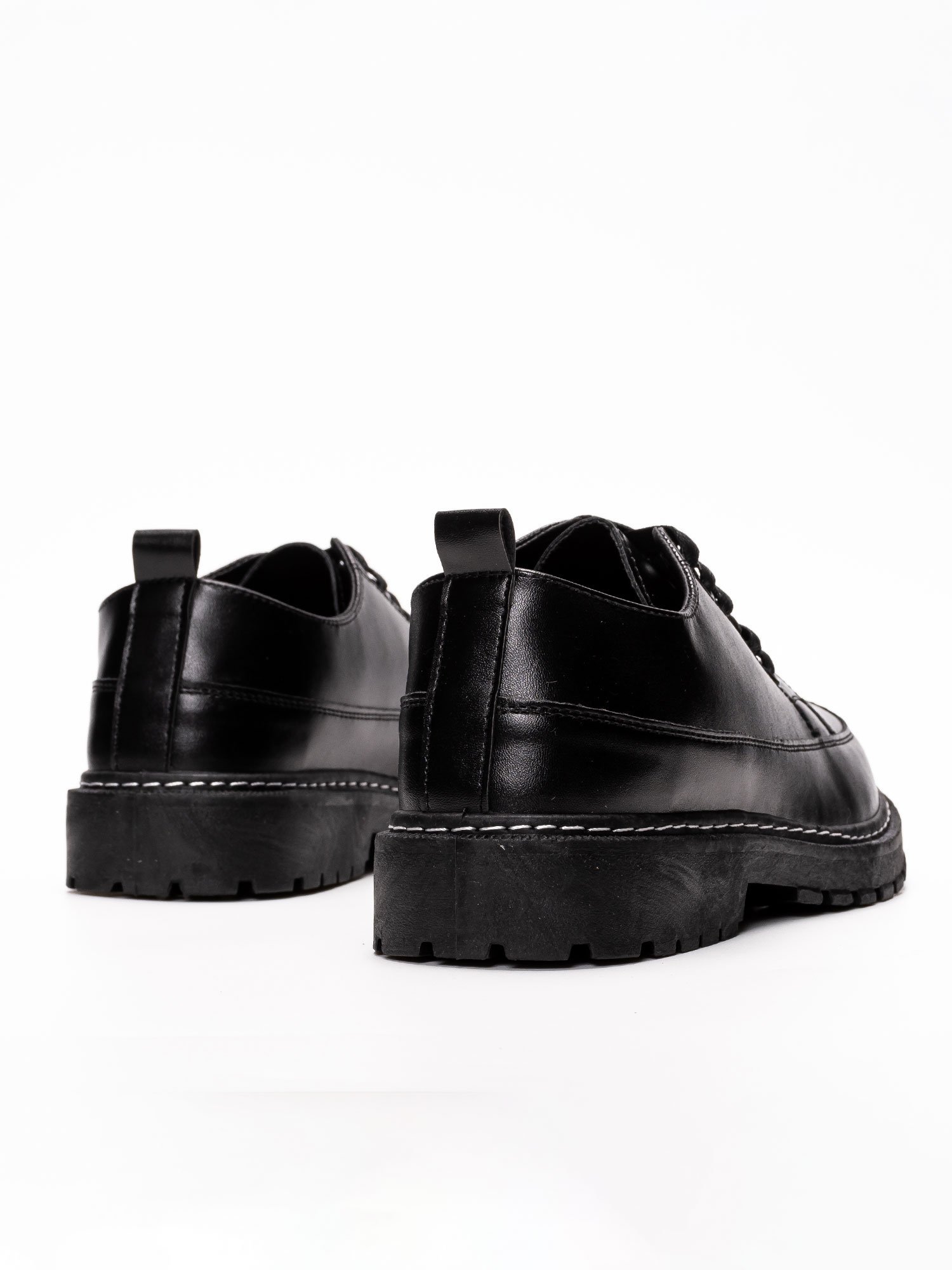 Кроссовки на платформе с U-образным носком и шнуровкой SVEC SELECT, Black — фото 4