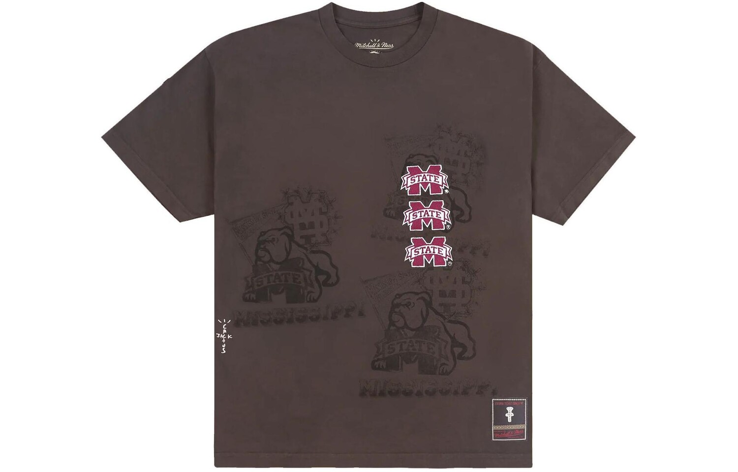 

Футболка Mitchell & Ness X унисекс коричневая Travis Scott, коричневый