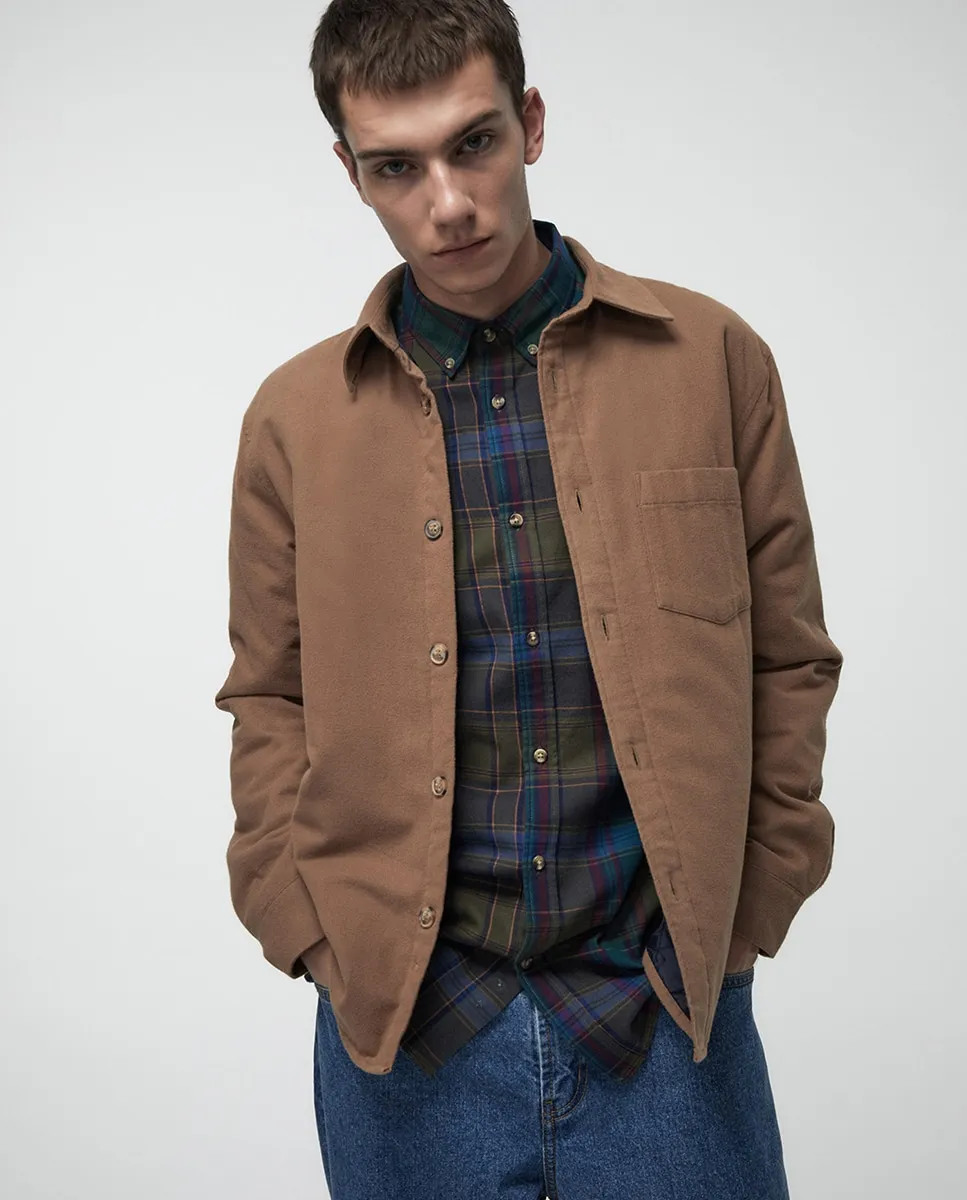 

Рубашка из шерстяной ткани Sfera, песочный