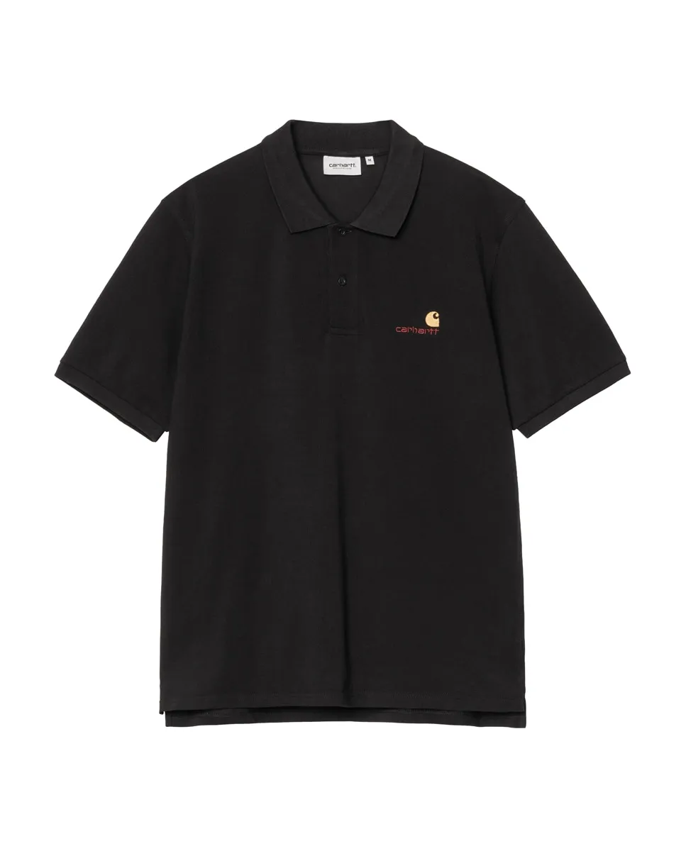 

Мужская футболка-поло S/S American Script Carhartt WIP, черный