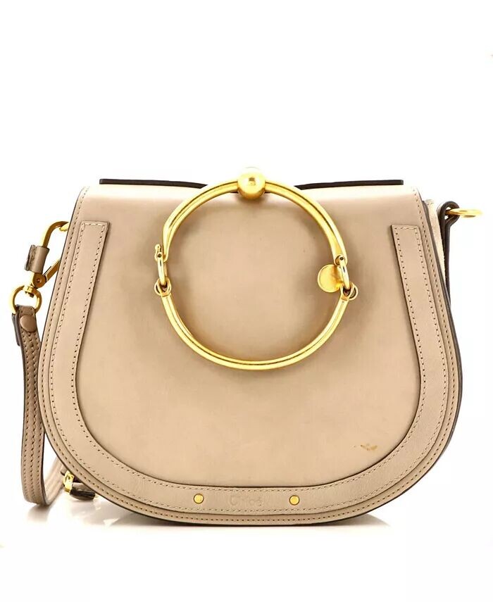 

Сумка через плечо Nile среднего размера из кожи Pre-Owned Chloe, коричневый/бежевый