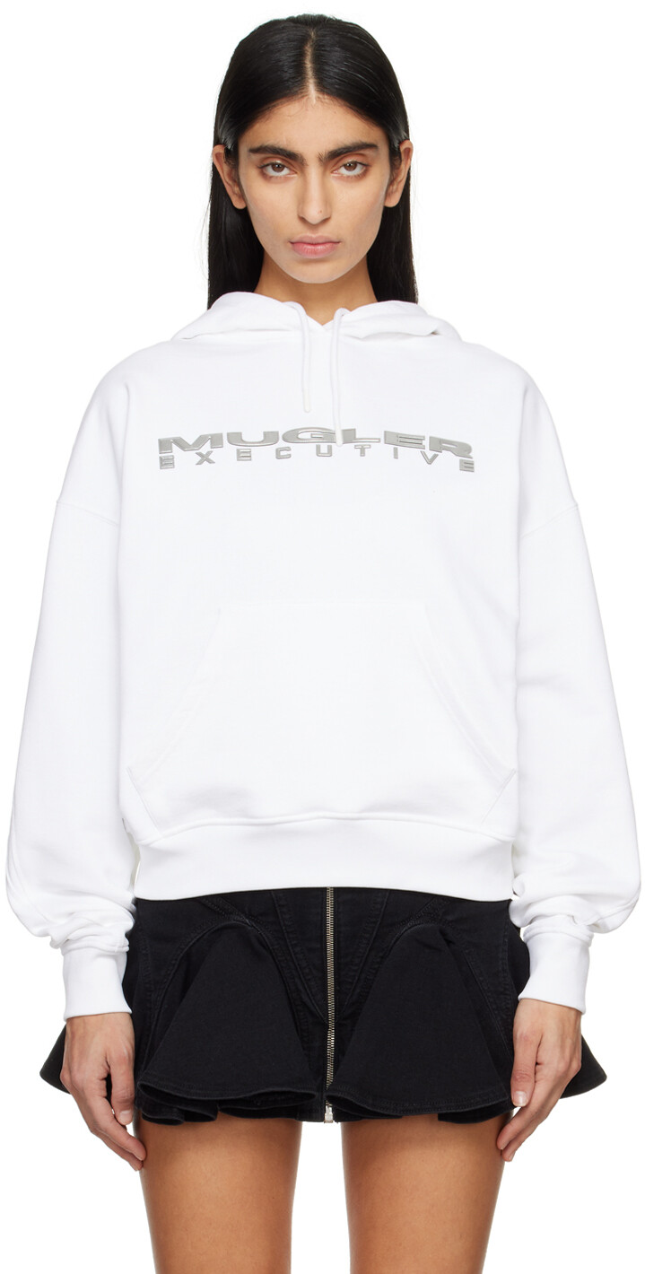 

Белый худи Executive Mugler