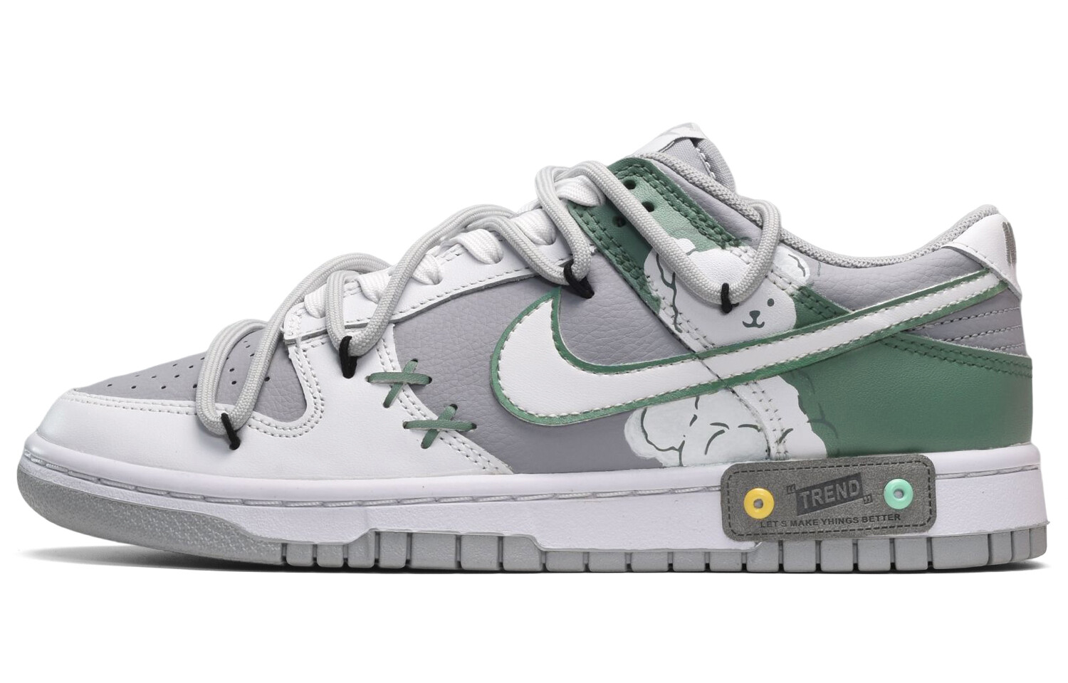 

Кроссовки Nike Dunk Skateboard Shoes Men Low-Top White Green Gray