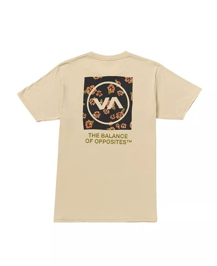 

Мужские футболки с цветочным принтом RVCA, бежевый
