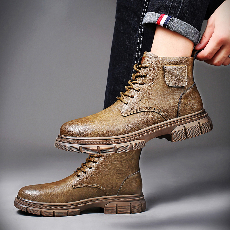 Bull Thunder Кроссовки Crew Martin мужские утепленные черные, цвет Black Insulated Shoes — фото 4