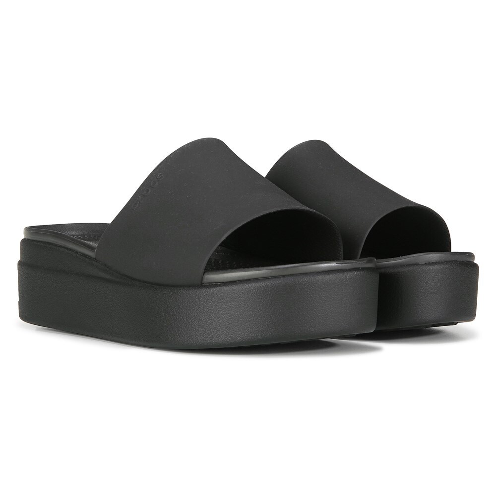 

Женские шлепанцы на платформе Brooklyn Crocs, черный