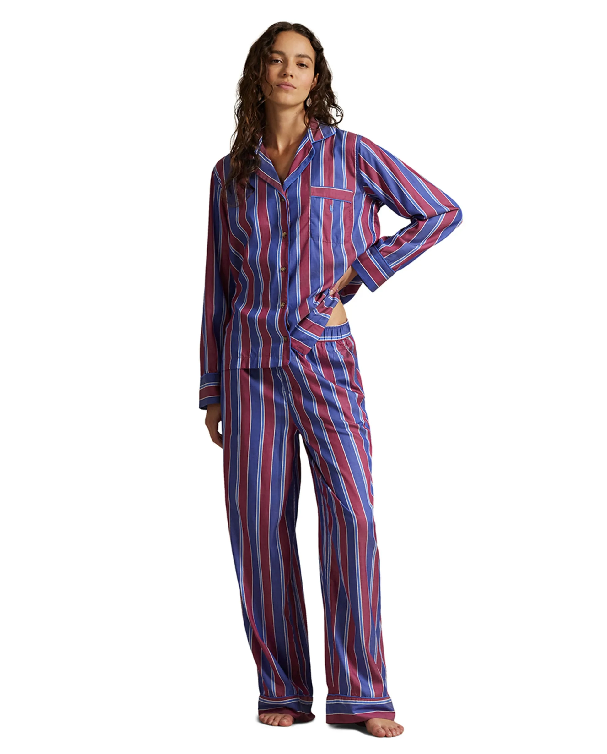 

Женская пижама в фиолетовую полоску Polo Ralph Lauren