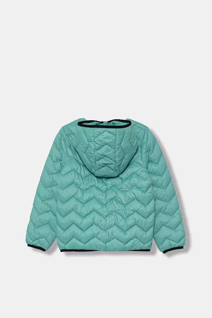 Куртка короткая с капюшоном United Colors of Benetton, бирюзовый — фото 2