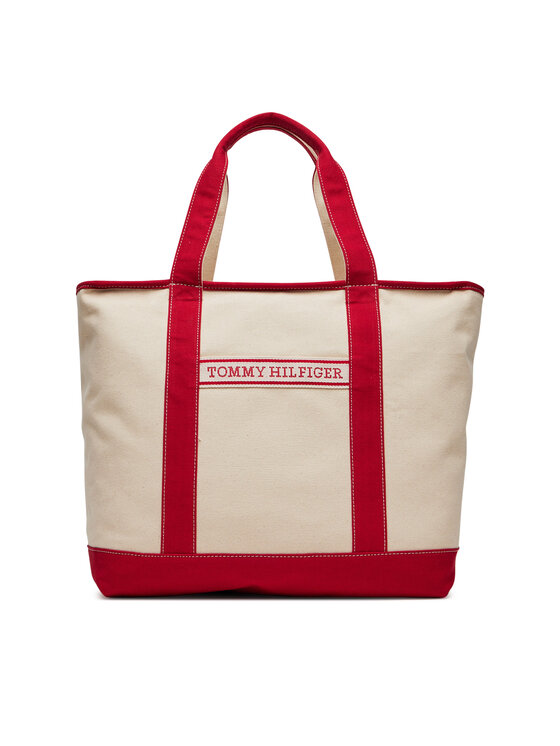 

Сумочка Th Summer Canvas Tote AW0AW17421 Tommy Hilfiger, бежевый