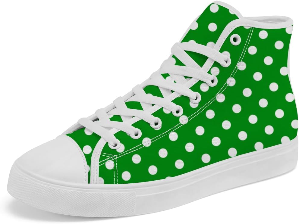 

Кеды на высокой подошве с узором в горох chebing, высокие кроссовки с шнуровкой, повседневная обувь, подарок для мужчин и женщин, зеленый