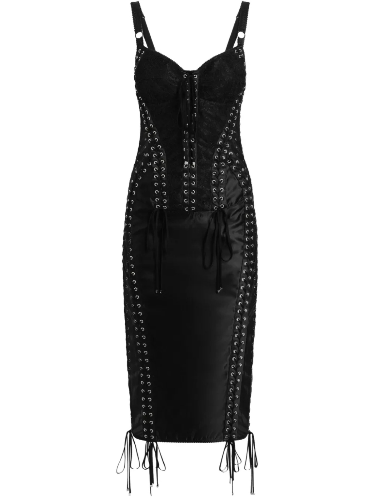 

Dolce & Gabbana платье миди со вставками, черный