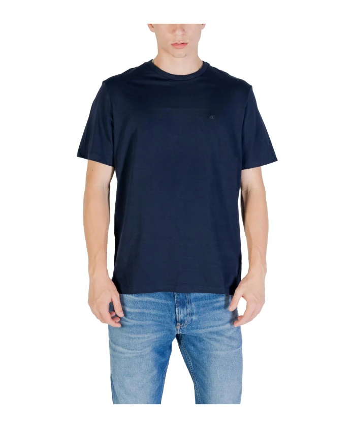 

Синяя хлопковая футболка для мужчин Calvin Klein Jeans, синий