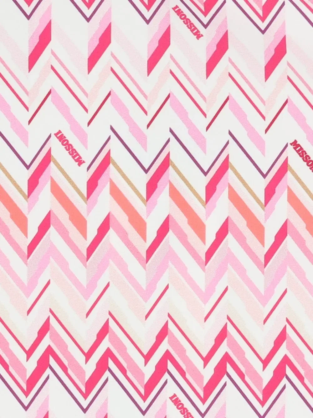 Купальник с одним открытым плечом и зигзагообразным узором Missoni Kids, белый — фото 3