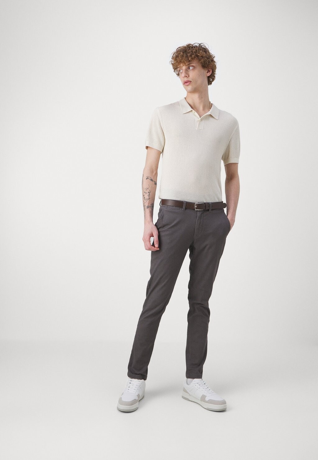 

Холщовые штаны Jpstmarco Jjdave With Belt Jack & Jones, серый