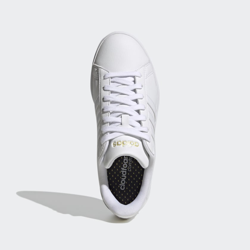Женские кроссовки Adidas Grand Court 2.0, белый/золотой — фото 2