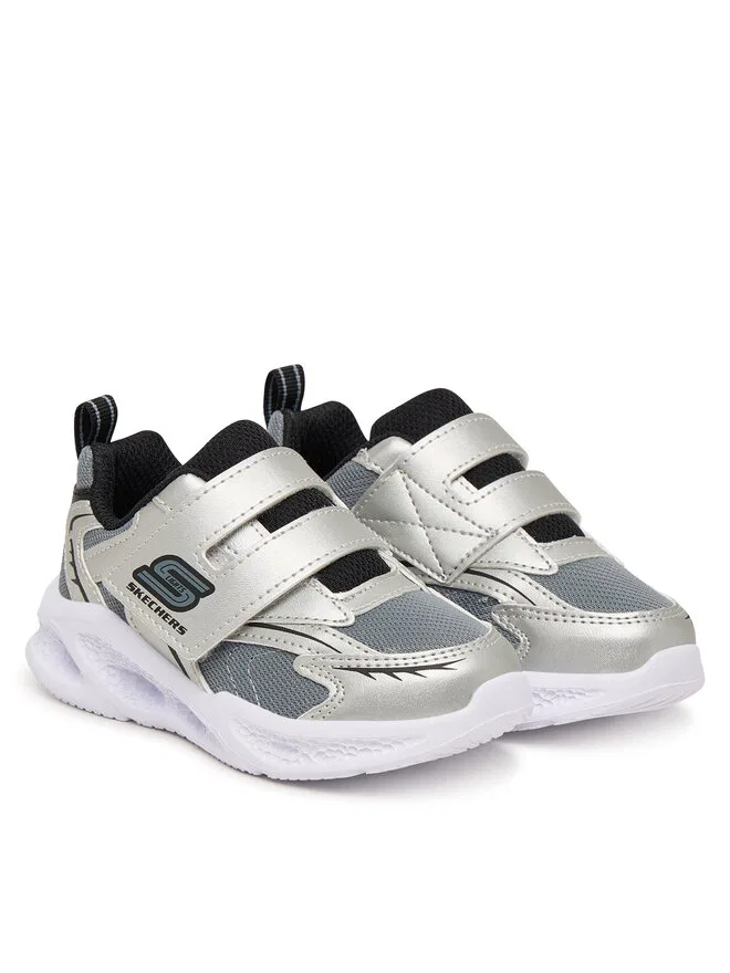 Кроссовки Meteor-Lights - Glow 401498N/SLBK Silver Skechers — фото 2