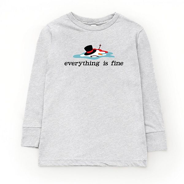 

Футболка с длинным рукавом Everything is fine melted snowman The Juniper Shop, Heather Grey