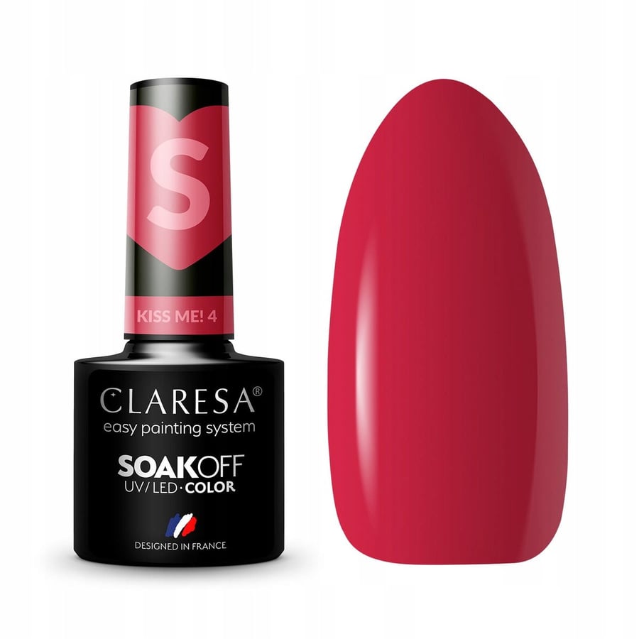 

Claresa Kiss Me 4 Hybrid Nail Polish Hybrid Red Puderek