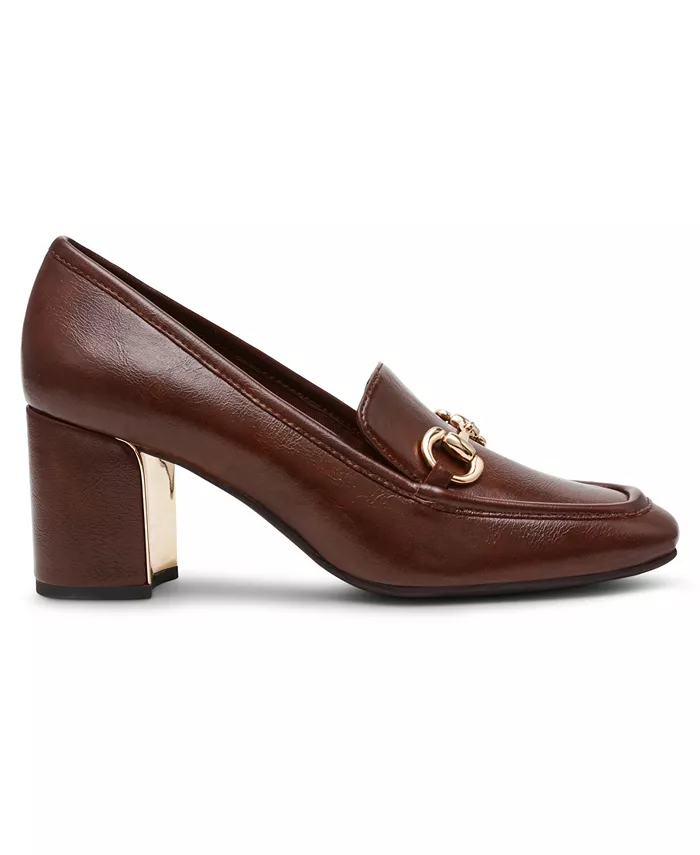 Женские туфли-лодочки Tobi на квадратном каблуке Anne Klein, коричневый — фото 2