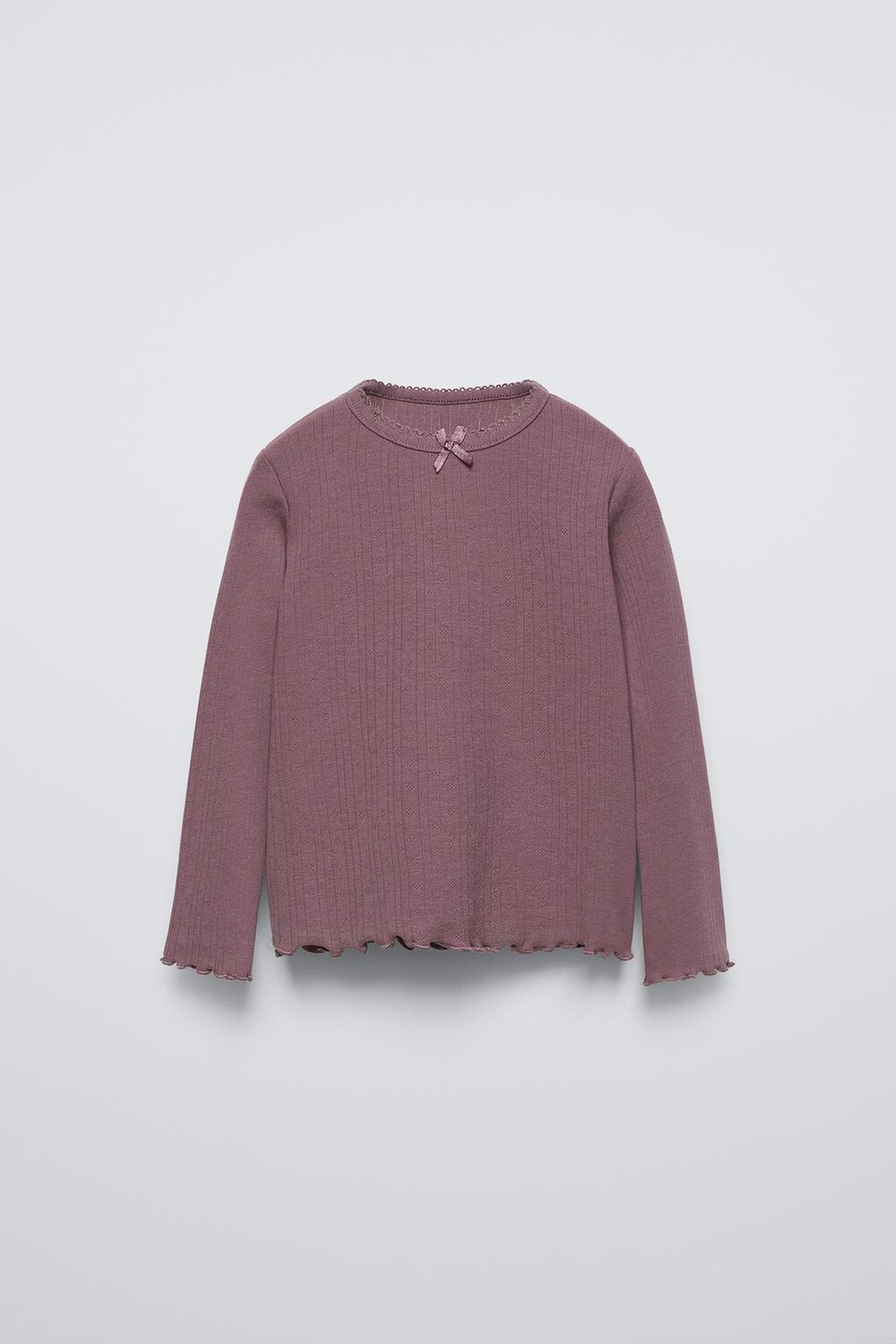 

Футболка пуантель с бантом ZARA, цвет Aubergine
