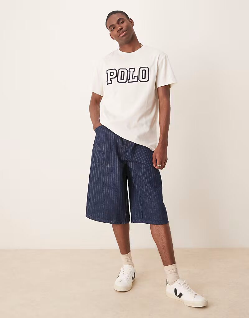 

Футболка Polo Ralph Lauren с аппликацией логотипа, классическая свободная посадка, цвет кремовый