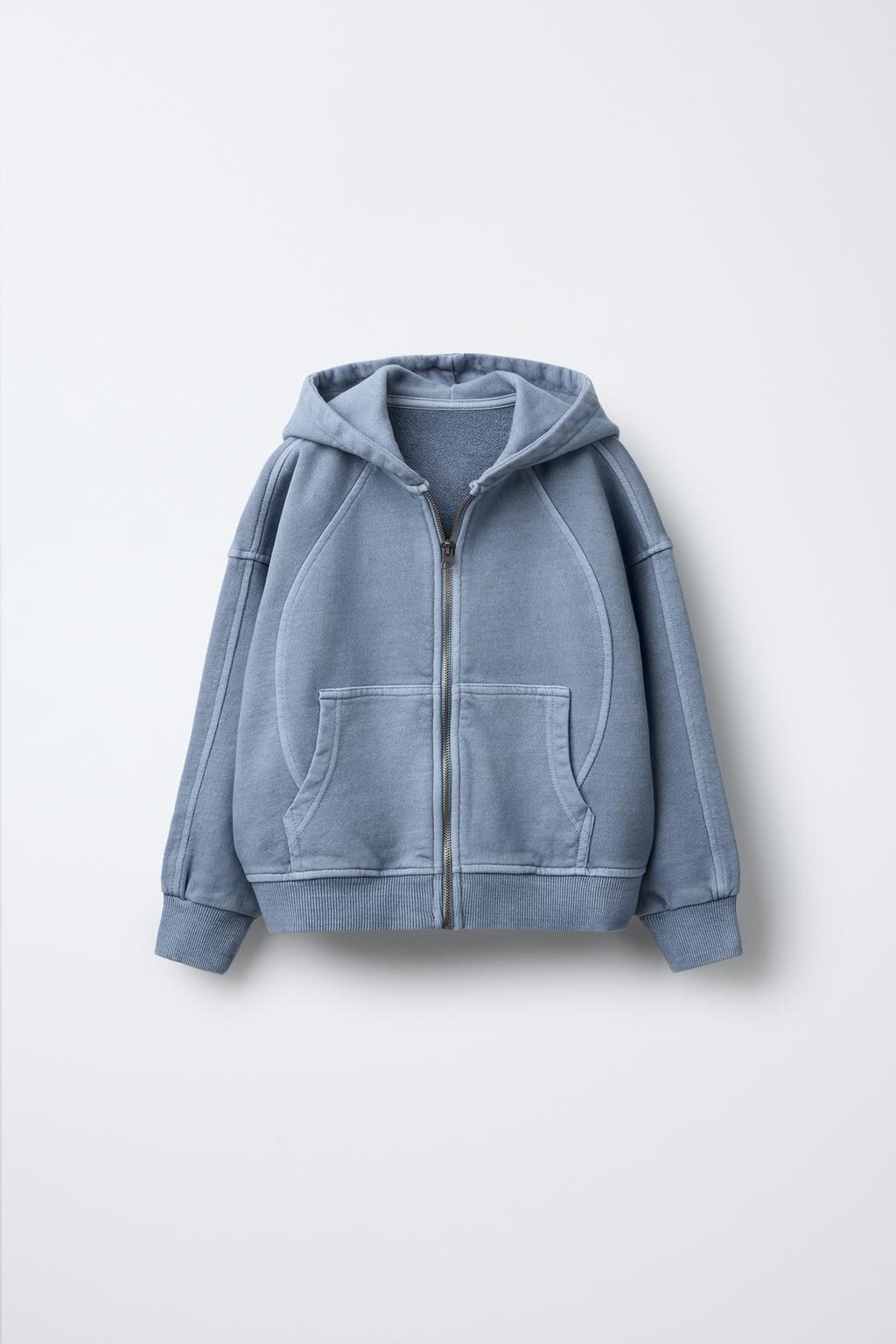 

Толстовка с эффектом выцветания ZARA, синий