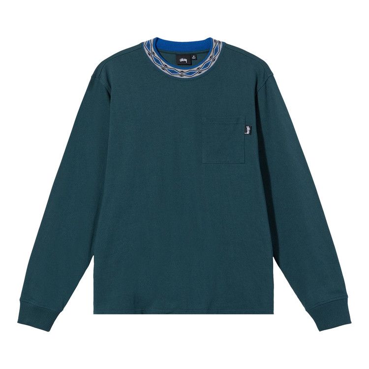 

Свитер Stussy Jacquarded Crew, Teal