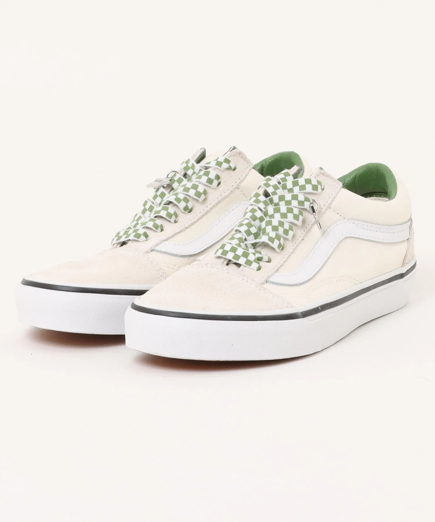 Мужские кроссовки VANS OLD SKOOL с боковой полосой белые