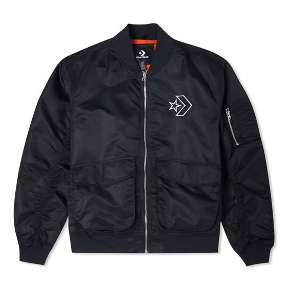

Куртка Converse SS22 Logo Loose Sports Retro aviator Jacket Unisex Black, черный