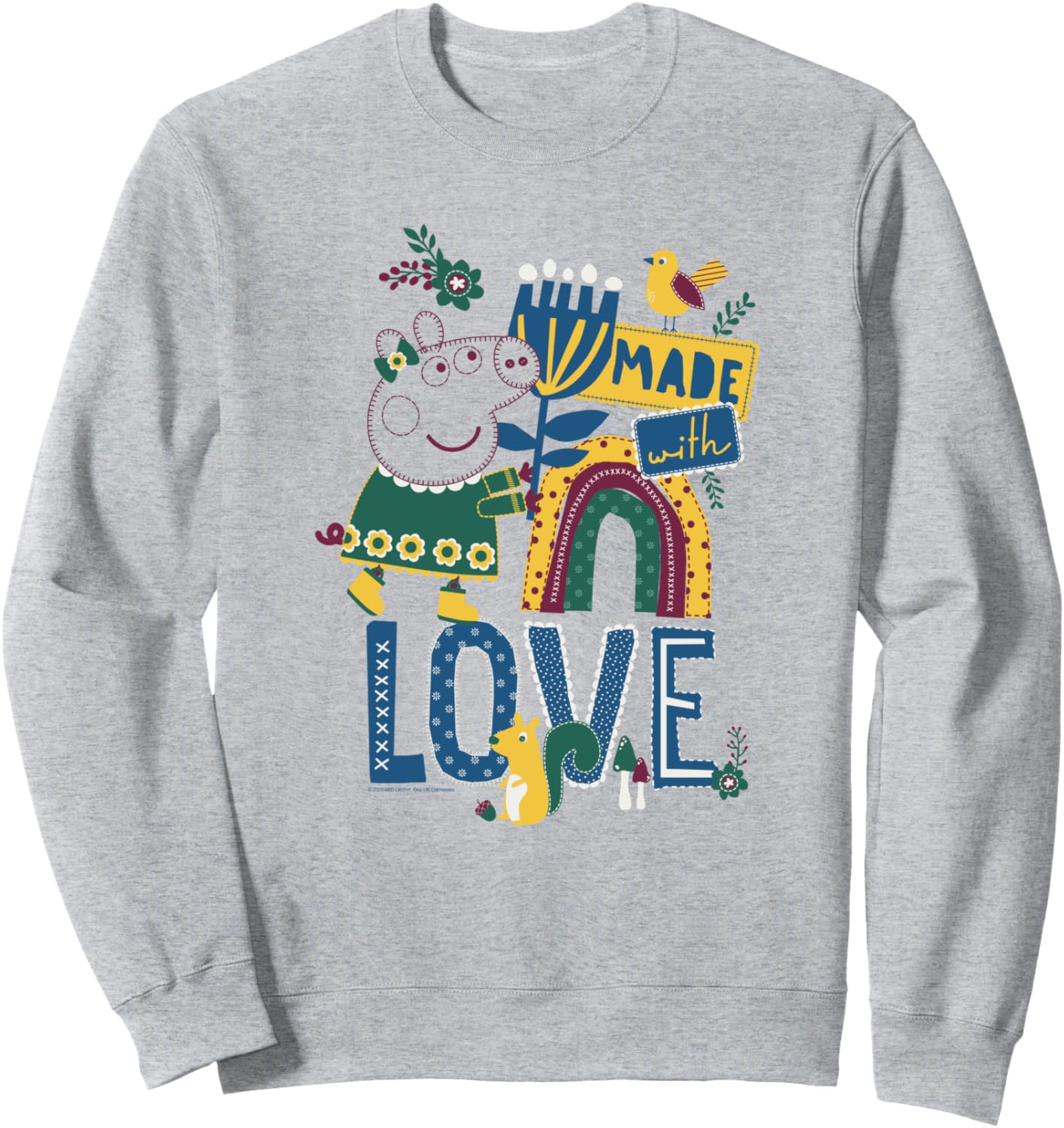 

Толстовка Peppa Pig Made With Love с вышитым изображением природы, версия V2, серая, Серый, Толстовка Peppa Pig Made With Love с вышитым изображением природы, версия V2, серая