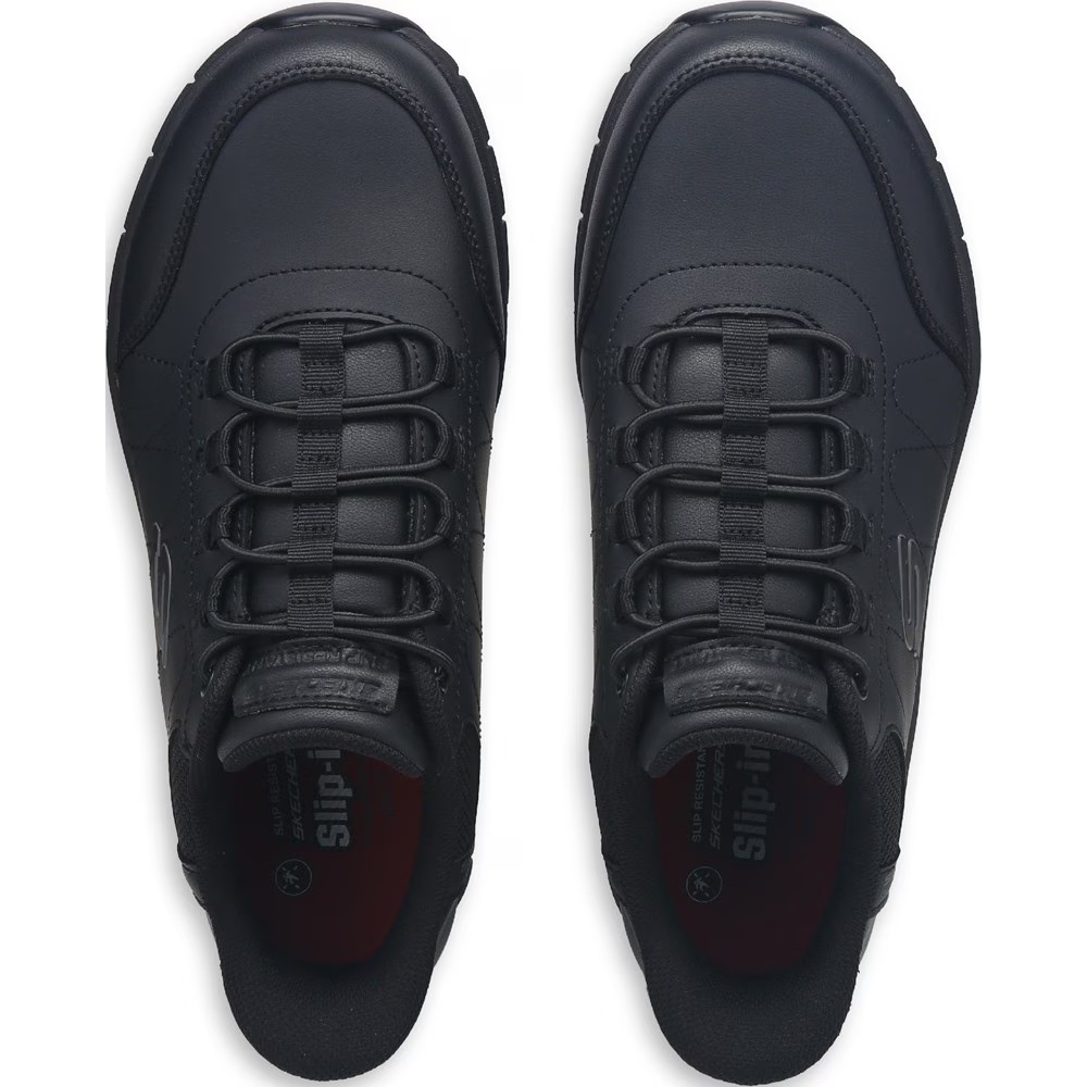 Кроссовки для работы с антискользящей подошвой Slip-Ins nampa Skechers Work, black wide — фото 4