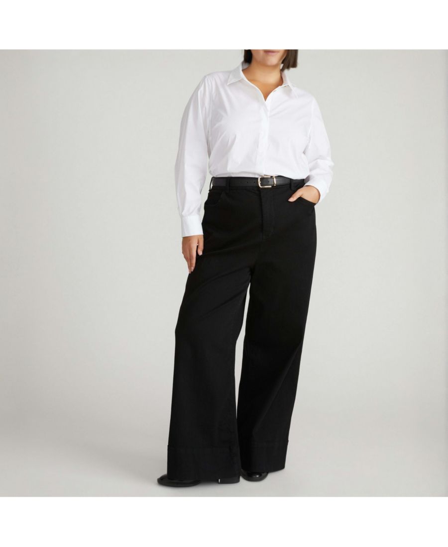 

Женская рубашка из эластичного поплина, классический крой Universal Standard, White