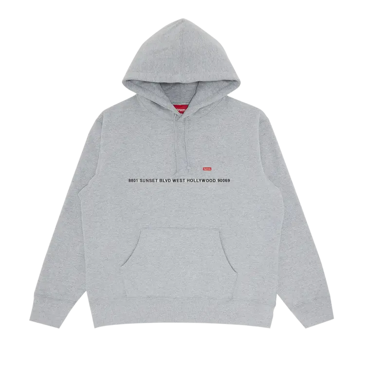 

Толстовка Supreme Shop Small Box Hooded - Los Angeles 'Heather Grey', серый