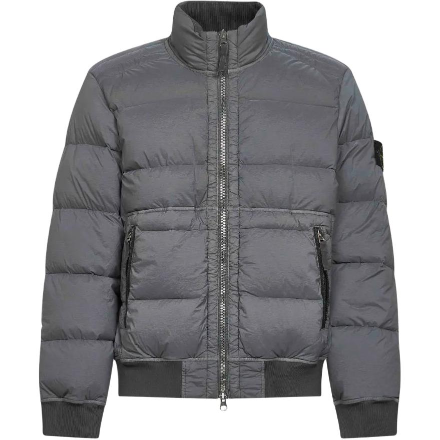 

STONE ISLAND Приталенная куртка с высоким воротником, Gray